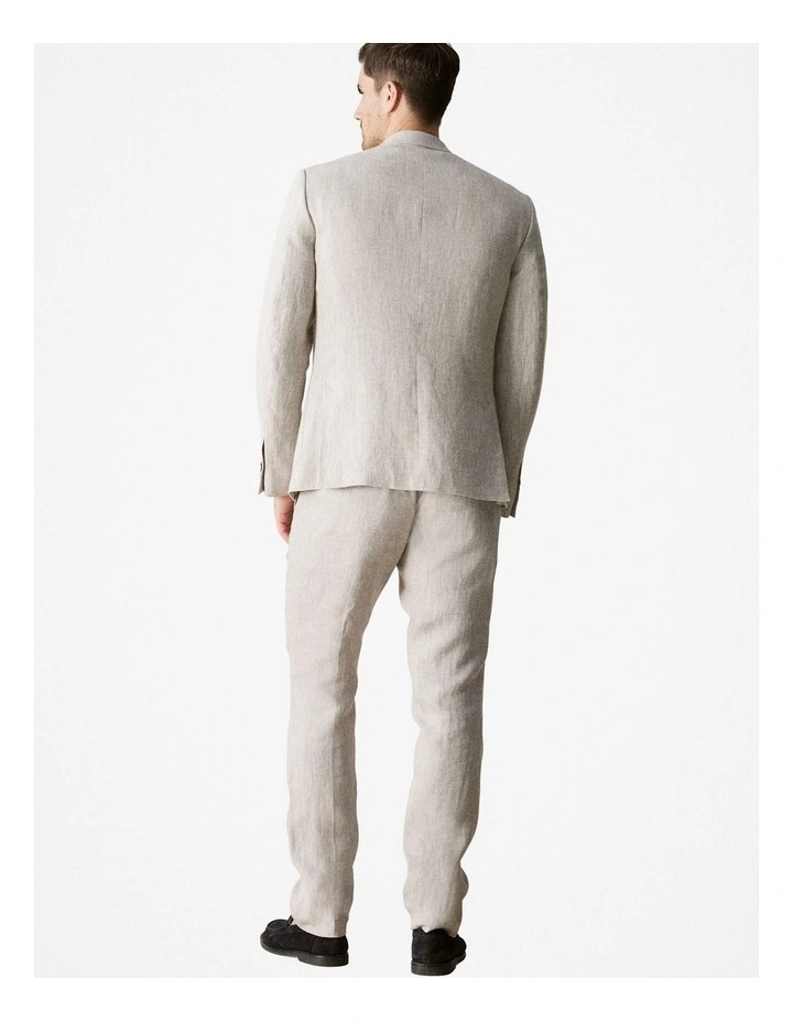 Regular Fit Irish Linen Blazer in Sahara image 3