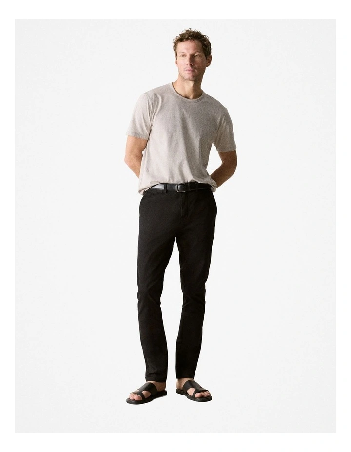 Organically Grown Cotton Marle Stripe T-shirt in Cocoa image 3