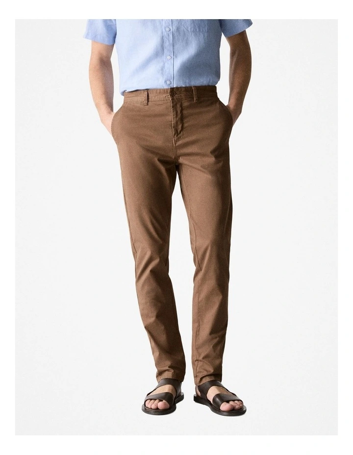 Regular Chino Pant in Walnut image 2