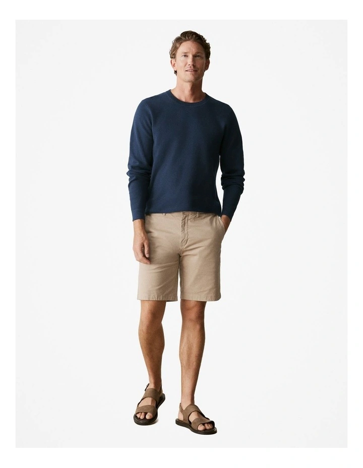 Australian Cotton Crew Knit in Navy image 2