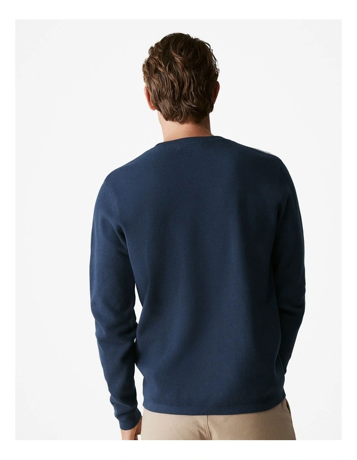 Australian Cotton Crew Knit in Navy image 4