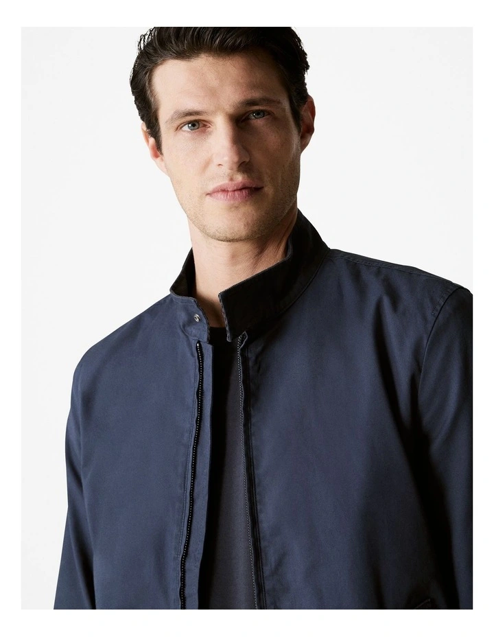 Cotton Twill Harrington in Navy image 3