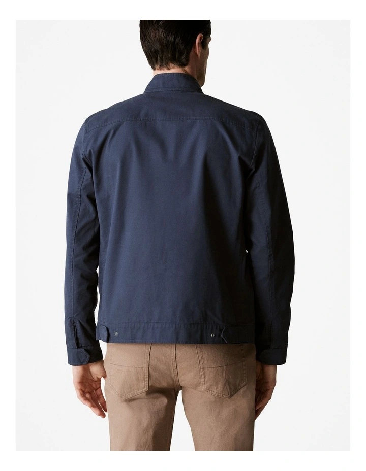 Cotton Twill Harrington in Navy image 4