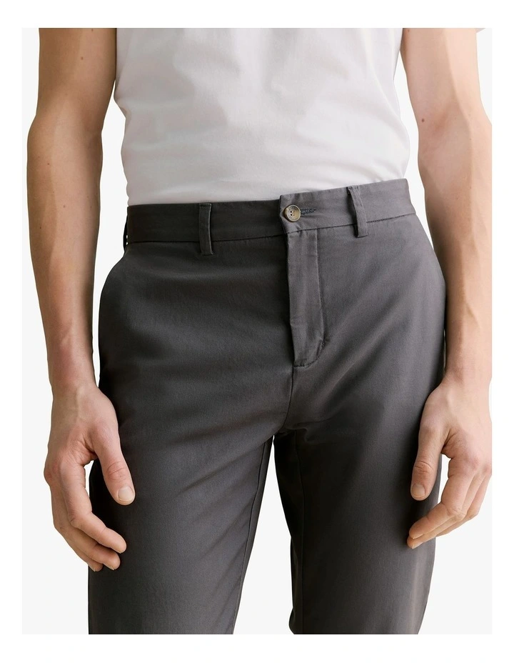Regular Fit Chino Pant in Charcoal image 3