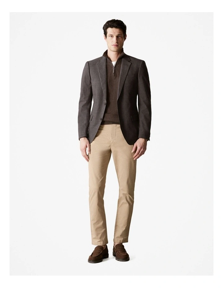 Italian Prince Of Wales Check Blazer in Chocolate image 2