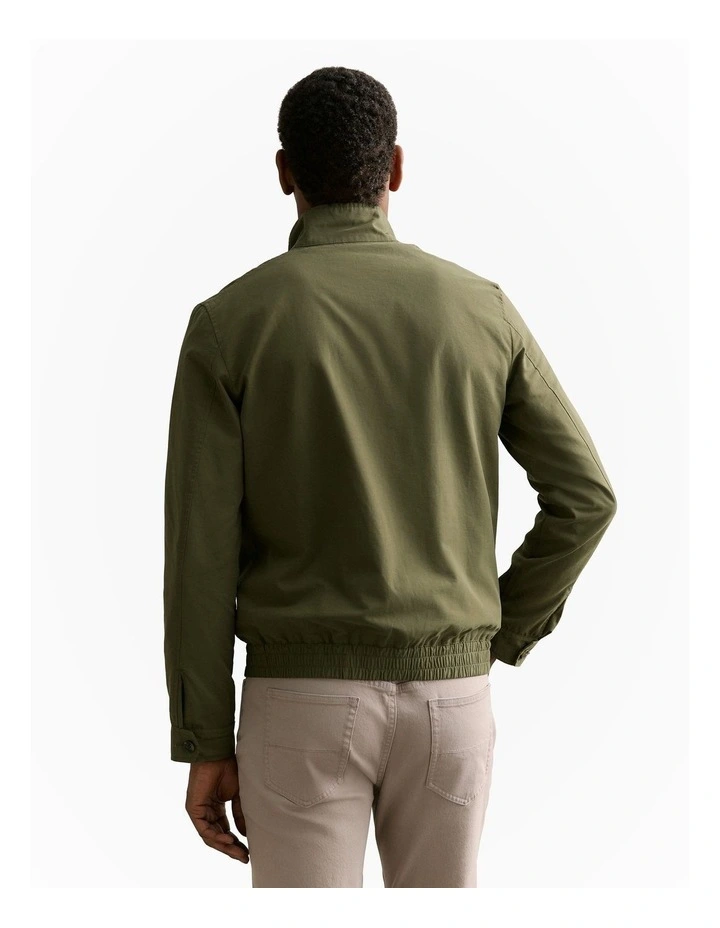 Technical Zip Through Bomber Jacket in True Olive image 4