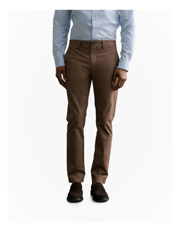 Regular Fit Modern Chino Pant in Khaki Brown image 1