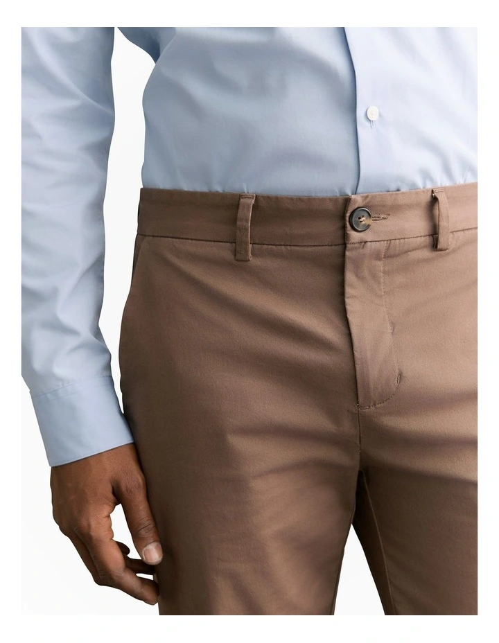 Regular Fit Modern Chino Pant in Khaki Brown image 3