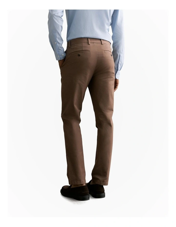 Regular Fit Modern Chino Pant in Khaki Brown image 4