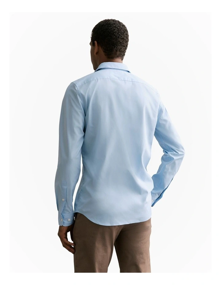 Tailored Fit Poplin Smart Shirt in Pale Blue image 4