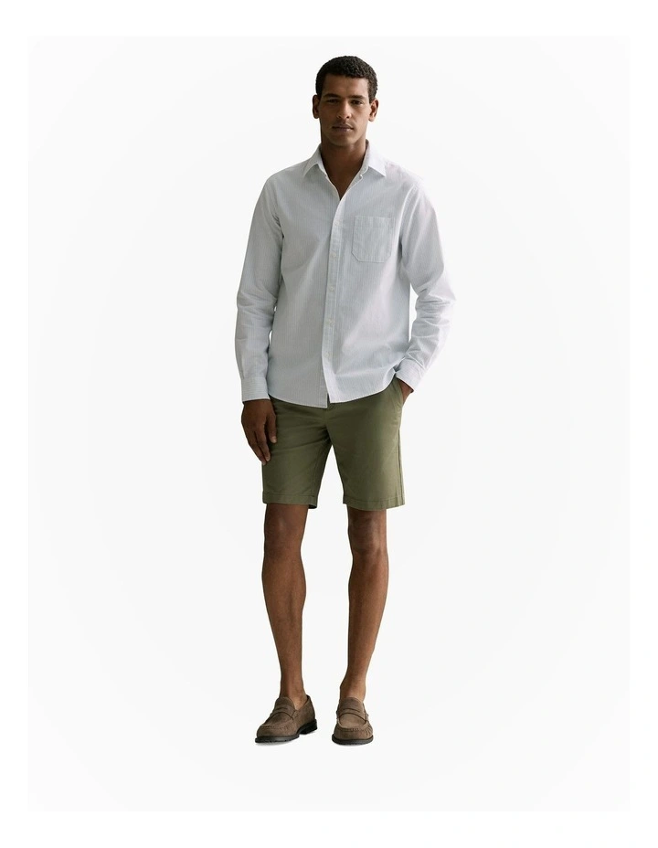 Regular Fit Twin Stripe Oxford Shirt in Pale Seafoam image 5