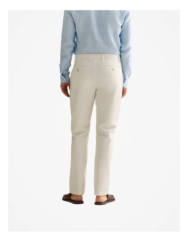 Regular Fit Modern Chino Pant in White image 4
