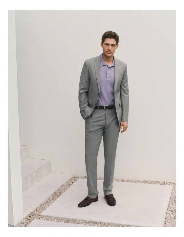 Italian Wool Pant in Cement image 2