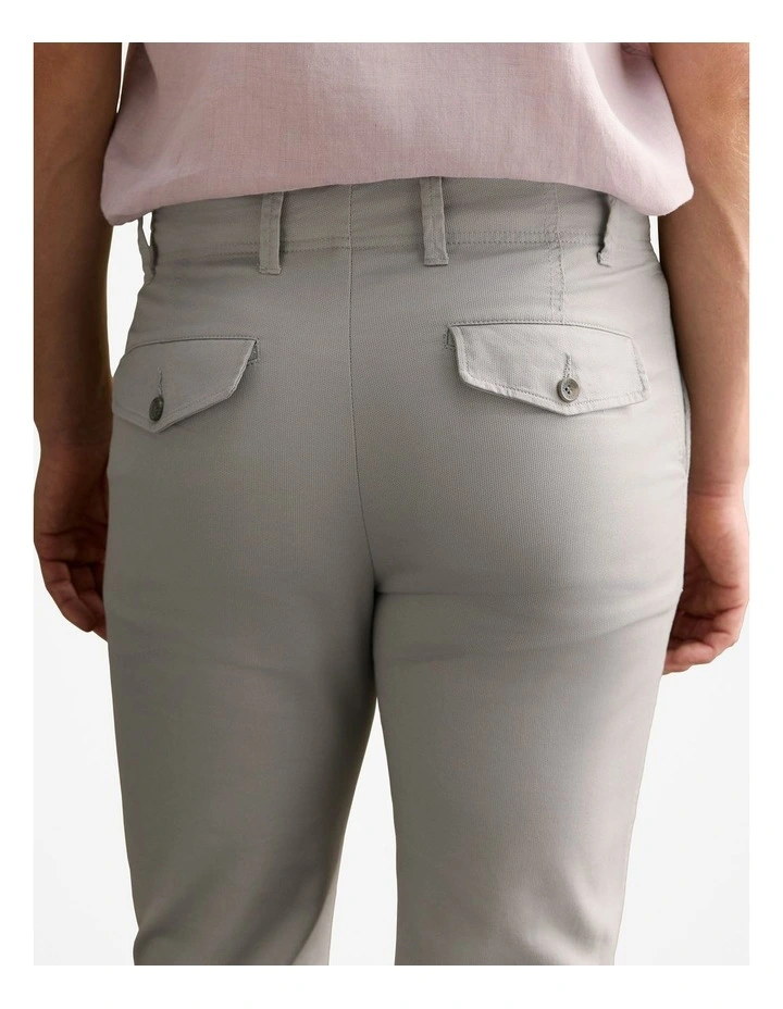 Stretch Cotton Dobby Pant in Lake Grey image 3