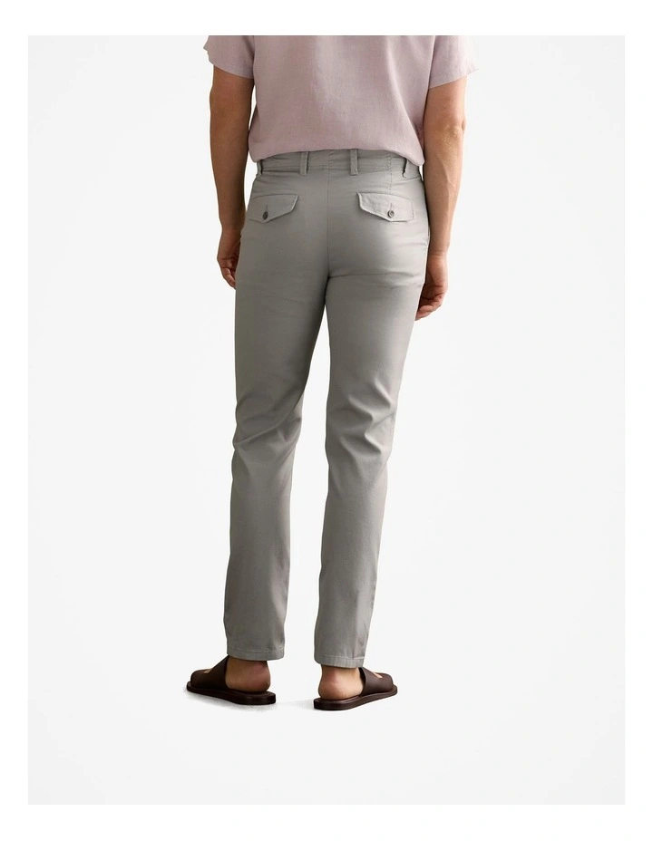 Stretch Cotton Dobby Pant in Lake Grey image 4