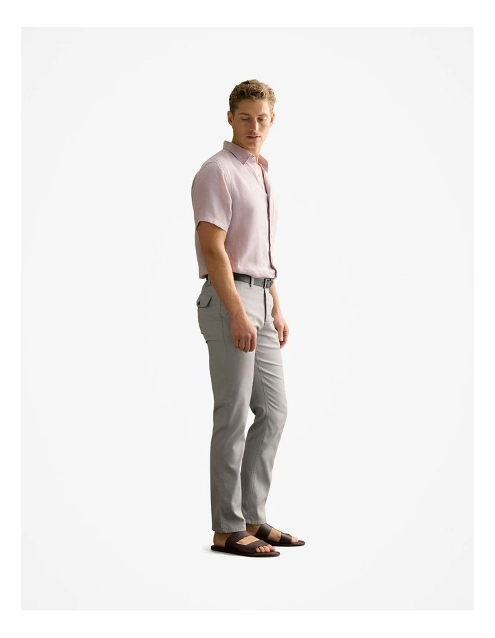 Stretch Cotton Dobby Pant in Lake Grey image 5