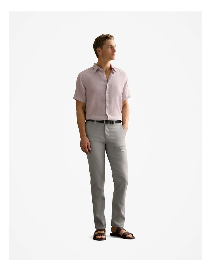 Stretch Cotton Dobby Pant in Lake Grey image 6
