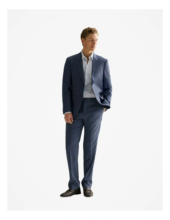 Tailored Fit Cotton Poplin Micro Spot Shirt in White image 2