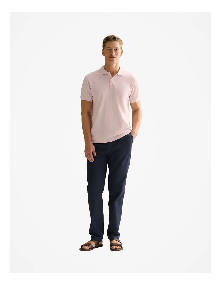 Classic Pique Monogram Polo Shirt in Light Pink image 2
