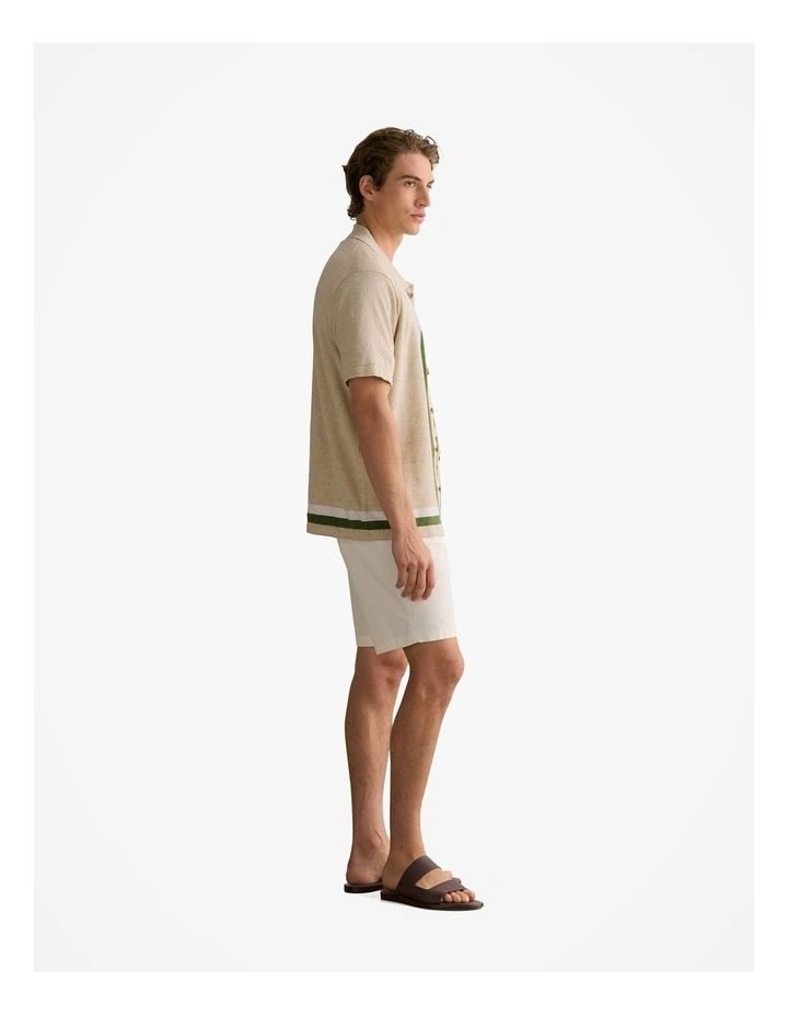 Cotton Twill Chino Short in White image 5