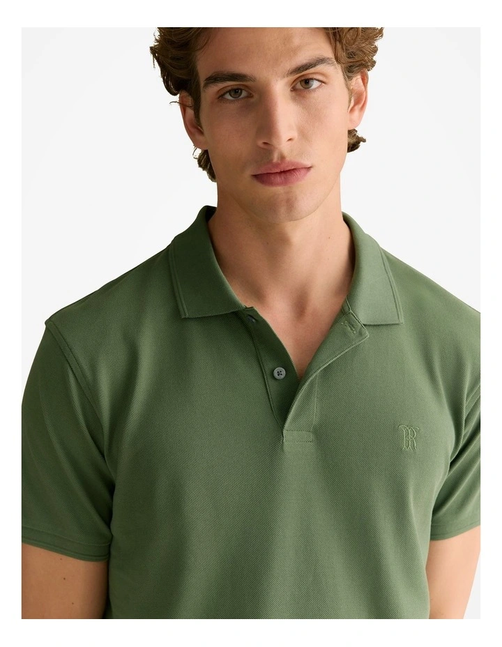 Classic Pique Monogram Polo in Ivy image 3