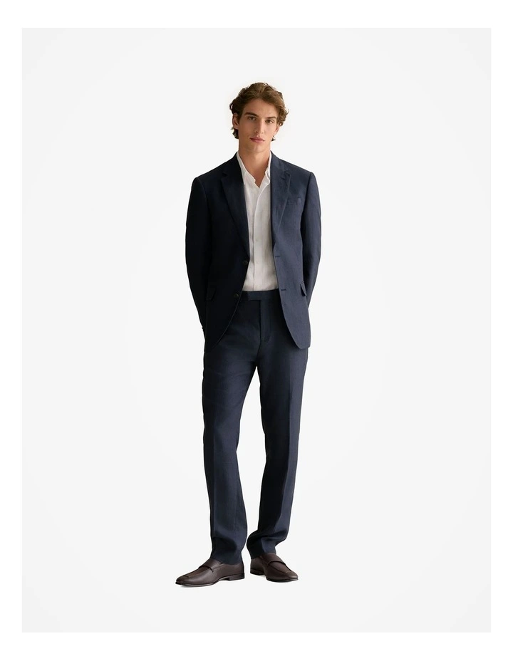 Tailored Fit Classic Linen Shirt in White image 2