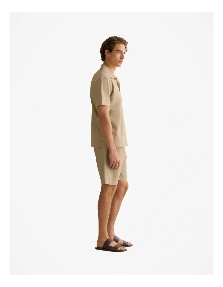 Organically Grown Cotton Twill Pull On Short in Barley image 5