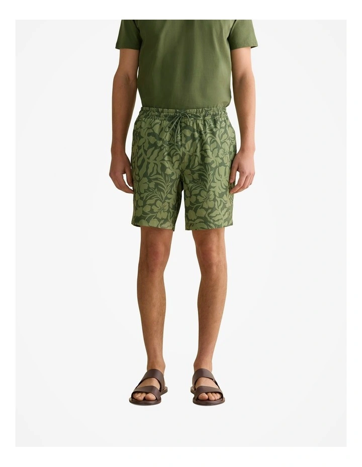 Floral Swim Short in Ivy image 1