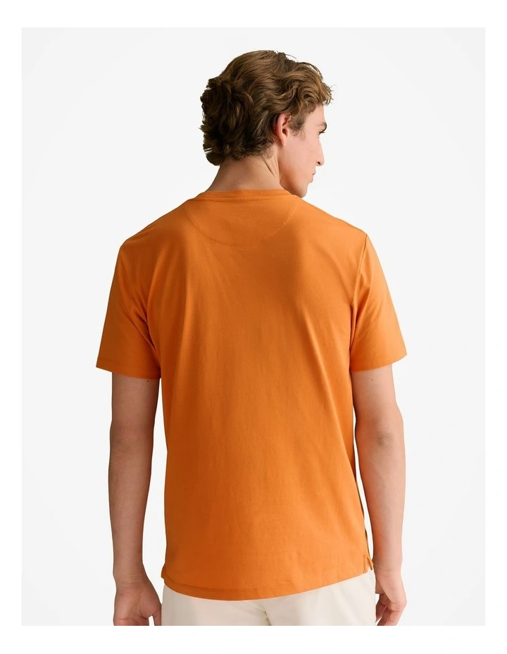 Organically Grown Cotton Crew T-shirt in Rich Orange image 4