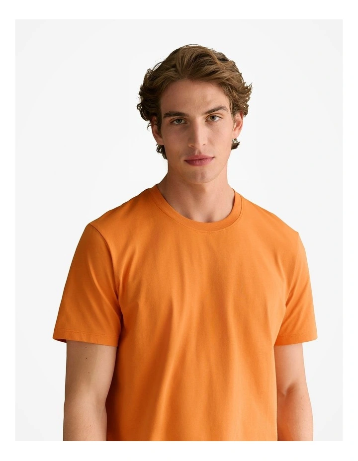 Organically Grown Cotton Crew T-shirt in Rich Orange image 6