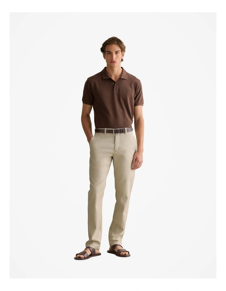 Classic Pique Marle Monogram Polo in Chocolate Marle image 2