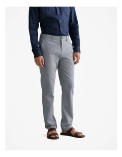 Regular Fit Yarn Dyed Cotton Dobby Chino in Strong Blue