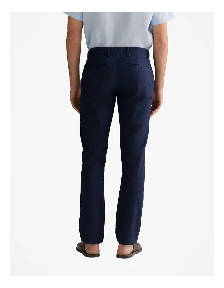 Slim Fit Cotton Dobby Twill Chino in Strong Blue image 4