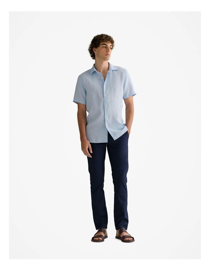 Slim Fit Cotton Dobby Twill Chino in Strong Blue image 5