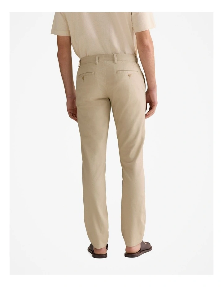 Slim Fit Cotton Dobby Twill Chino in Fawn image 5