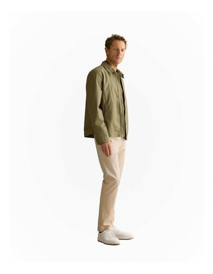 Cotton Harrington Jacket in Olive Smoke image 4