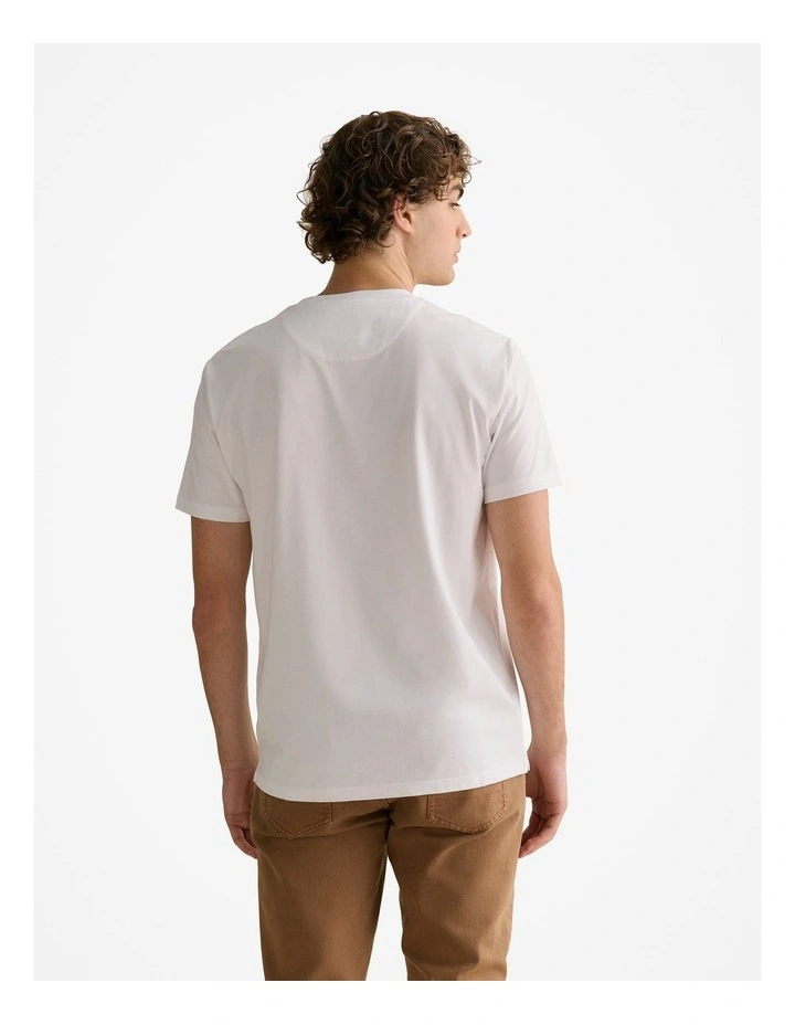 Australian Cotton Jersey Crew T-shirt in White image 5