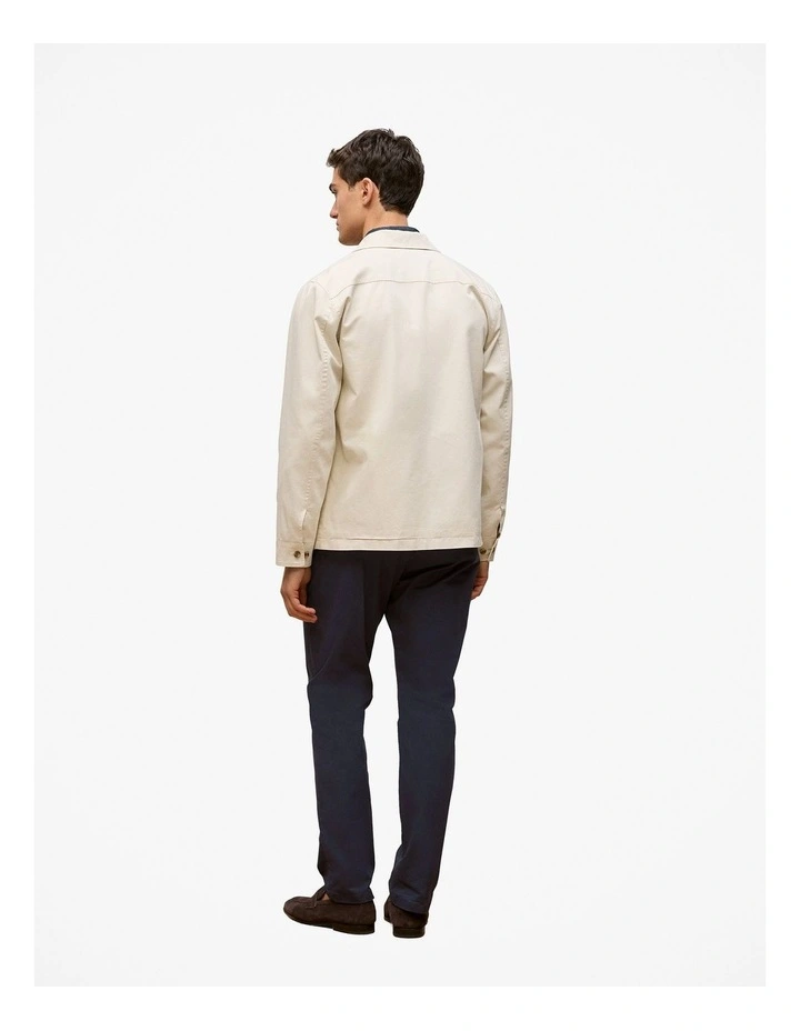 Cotton Twill Chore Jacket in Stone image 5