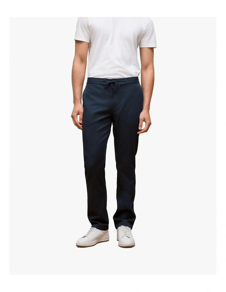 Soft Drawcord Chino in Navy image 1