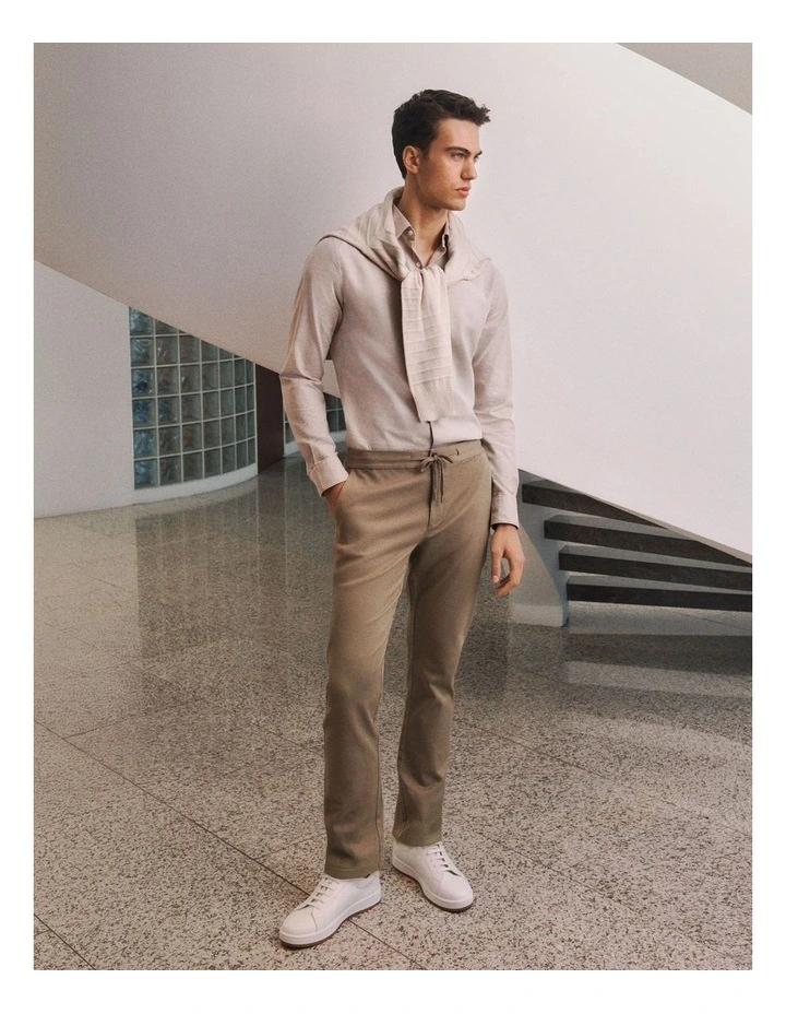 Soft Drawcord Chino in Clove image 2