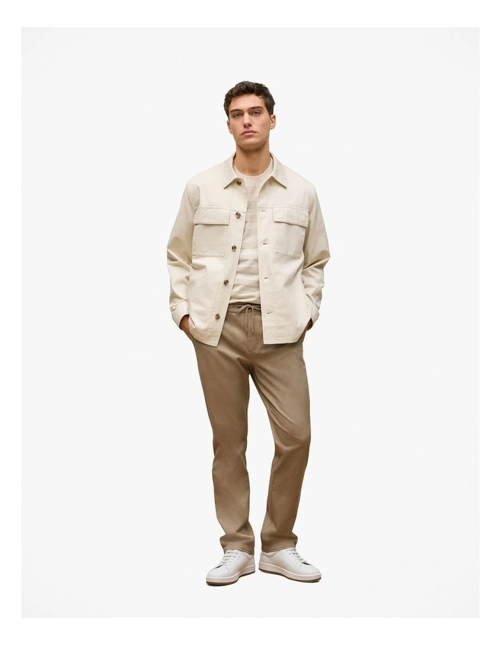 Soft Drawcord Chino in Clove image 3