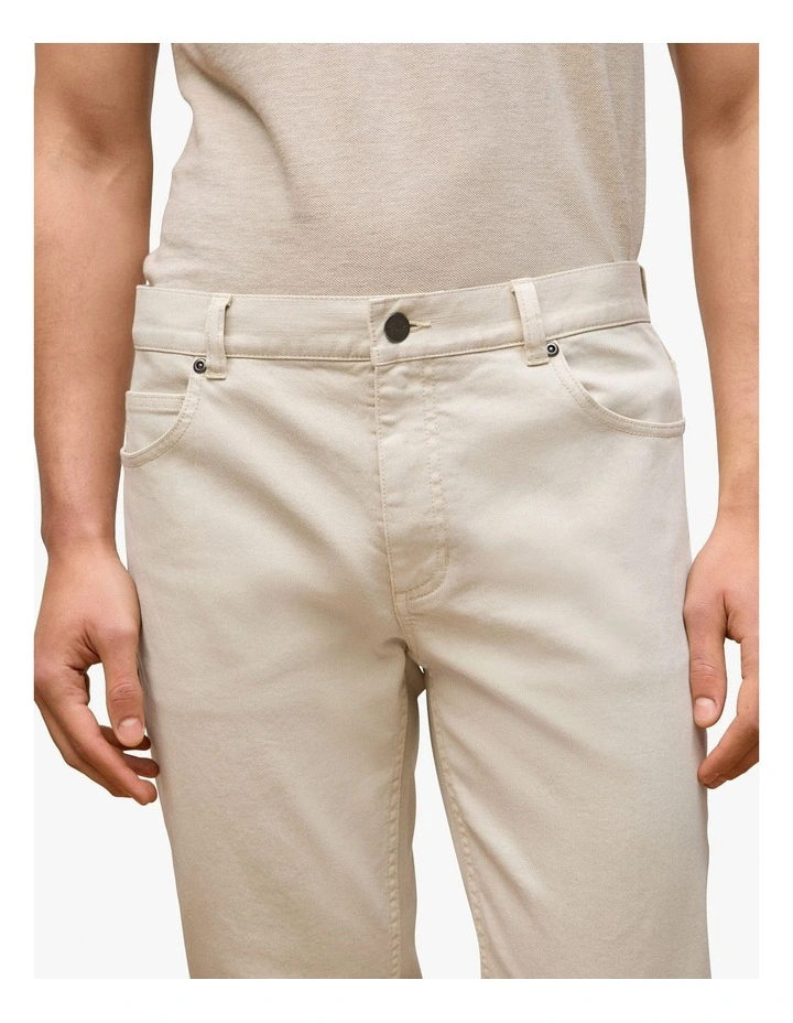 Cotton Garment Dyed Twill Pant in Stone image 4