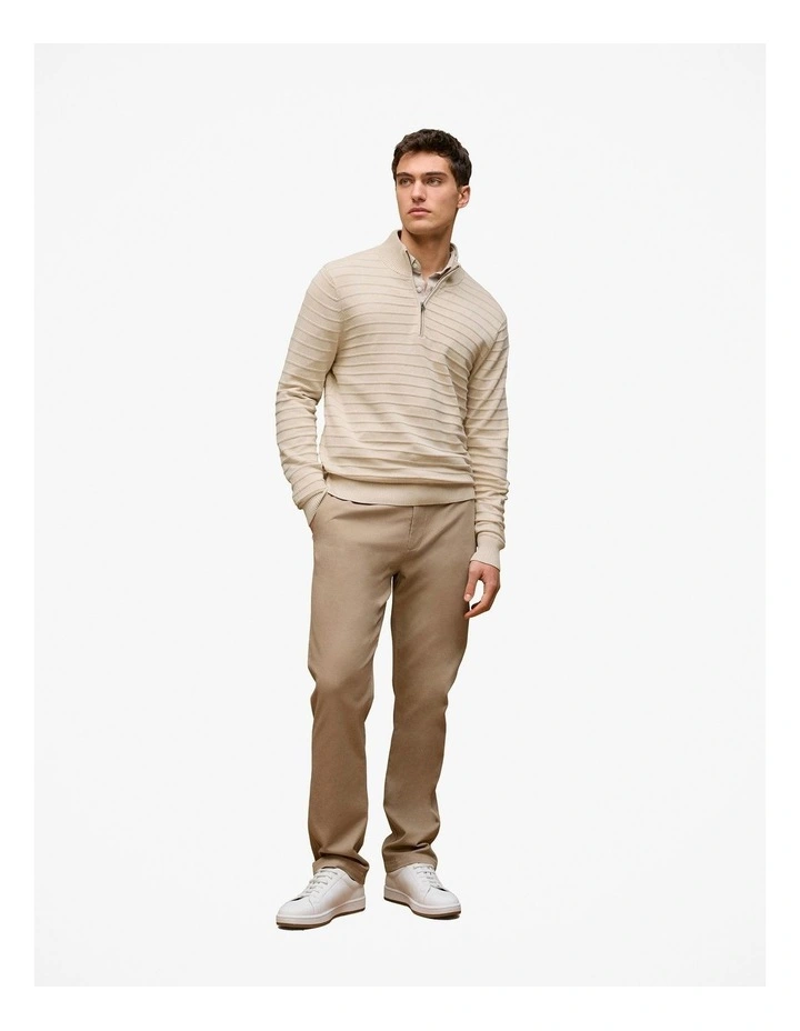 Tailored Fit Puppytooth Check Shirt in Sand image 3