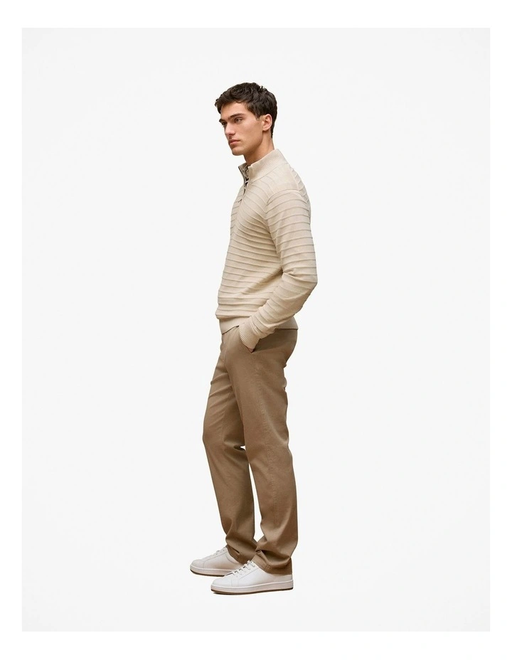 Tailored Fit Puppytooth Check Shirt in Sand image 5