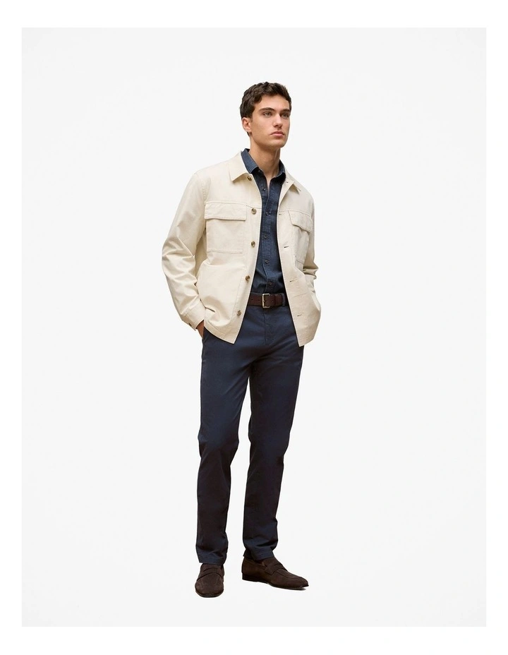 Regular Fit Denim Chambray Shirt in Indigo Rinse image 2