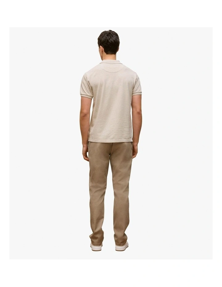 Pique Marle Monogram Polo in Stone image 5