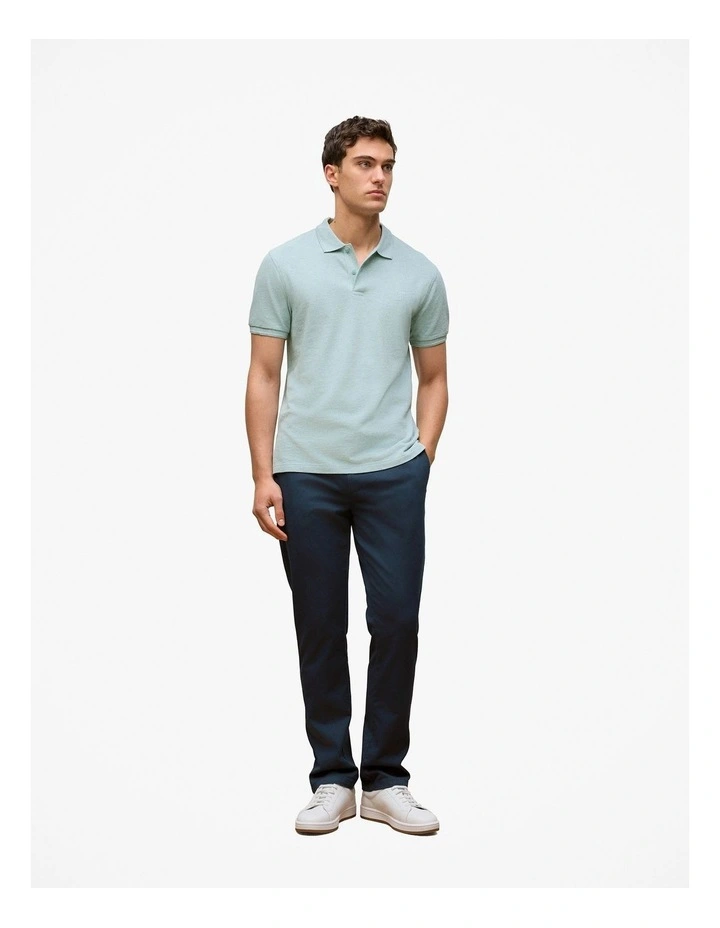 Pique Marle Monogram Polo in Light Mint image 2