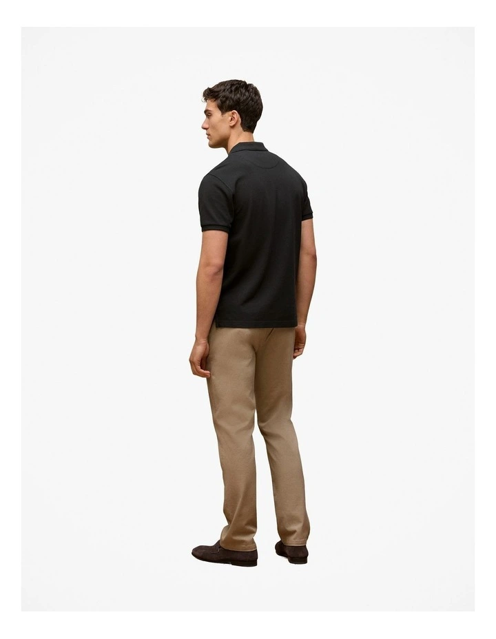 Pique Classic Short Sleeve Polo in Black image 4