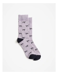 Travel Crew Socks in Orchid
