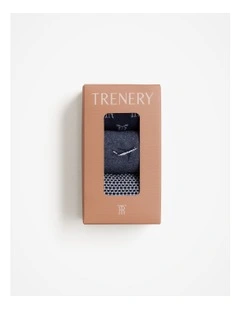 Monogram Sock Gift Set in Navy Multi